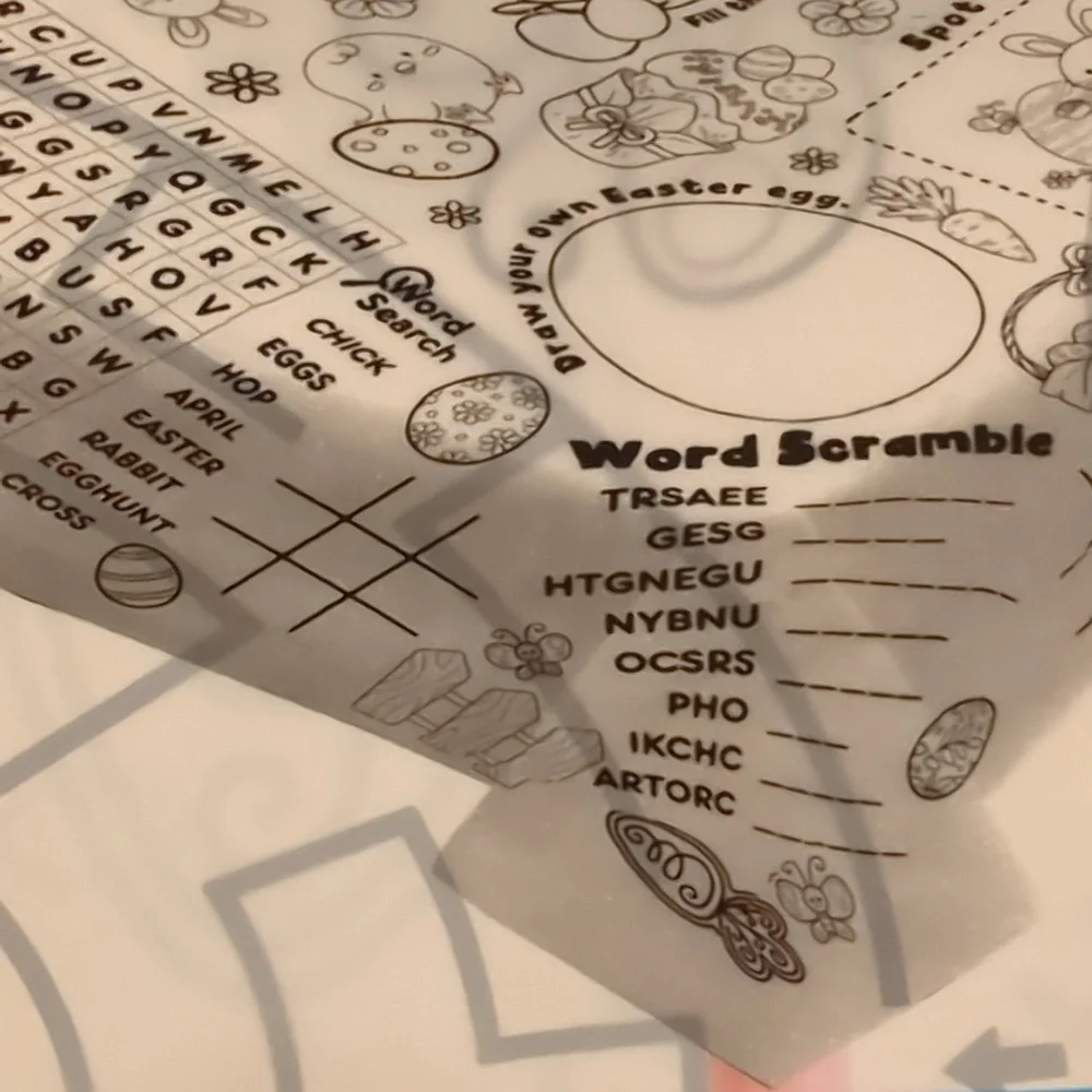 Color-Your-Own Activity Easter Paper Tablecloth